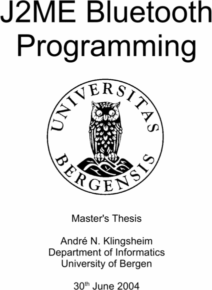 Product picture J2ME Bluetooth Programming